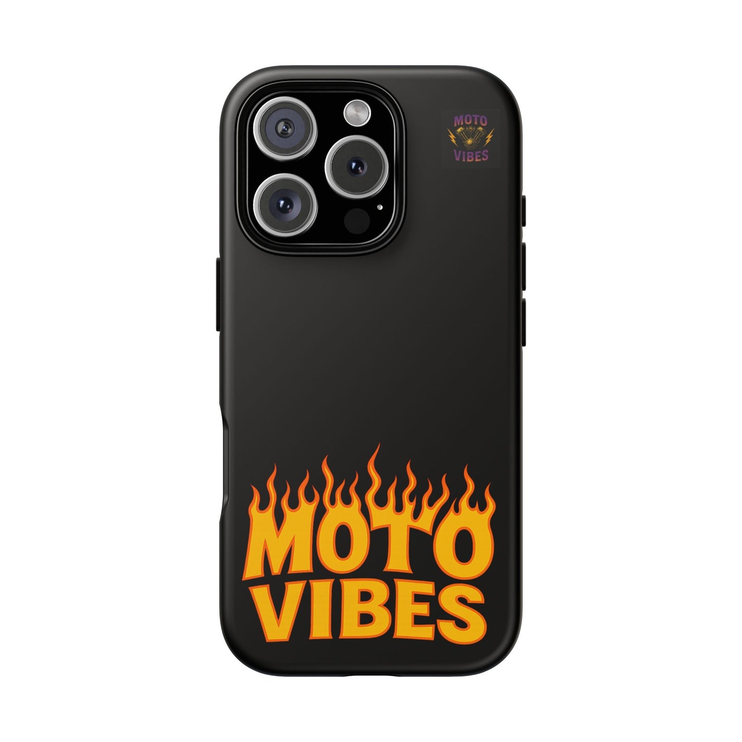 Moto Vibes Phone Case, Tough Phone Cover, Motorcycle Lover Gift, Biker Accessories, Flames Design, Cool Phone Protector