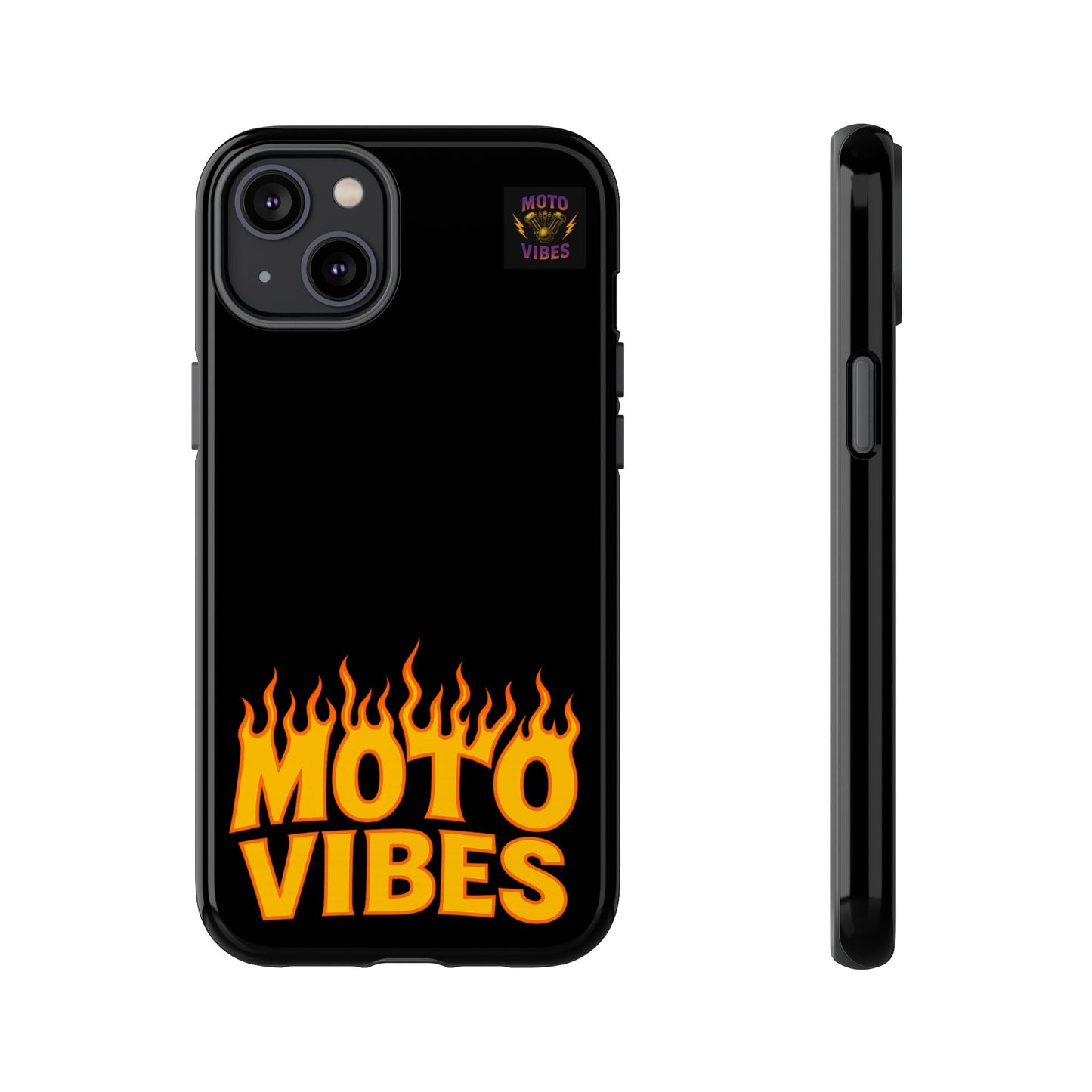 Moto Vibes Phone Case, Tough Phone Cover, Motorcycle Lover Gift, Biker Accessories, Flames Design, Cool Phone Protector