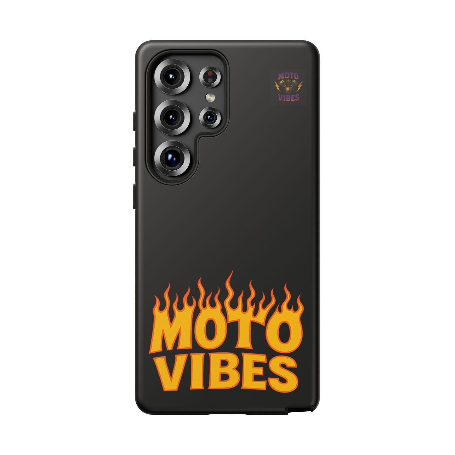 Moto Vibes Phone Case, Tough Phone Cover, Motorcycle Lover Gift, Biker Accessories, Flames Design, Cool Phone Protector