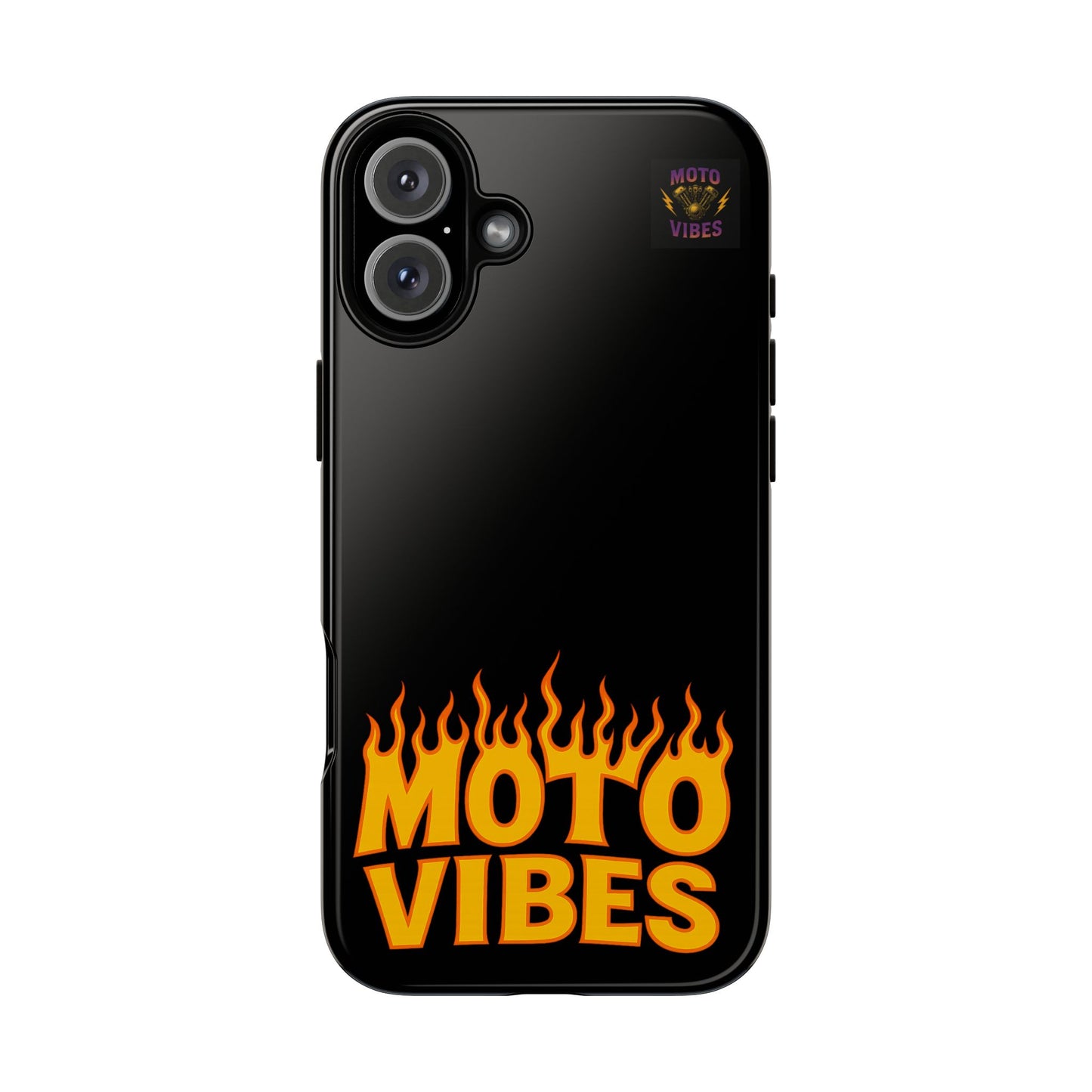 Moto Vibes Phone Case, Tough Phone Cover, Motorcycle Lover Gift, Biker Accessories, Flames Design, Cool Phone Protector