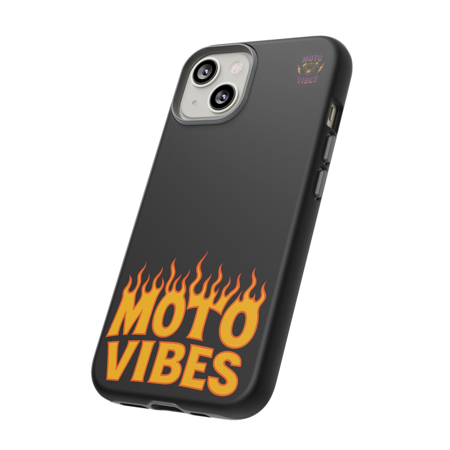 Moto Vibes Phone Case, Tough Phone Cover, Motorcycle Lover Gift, Biker Accessories, Flames Design, Cool Phone Protector