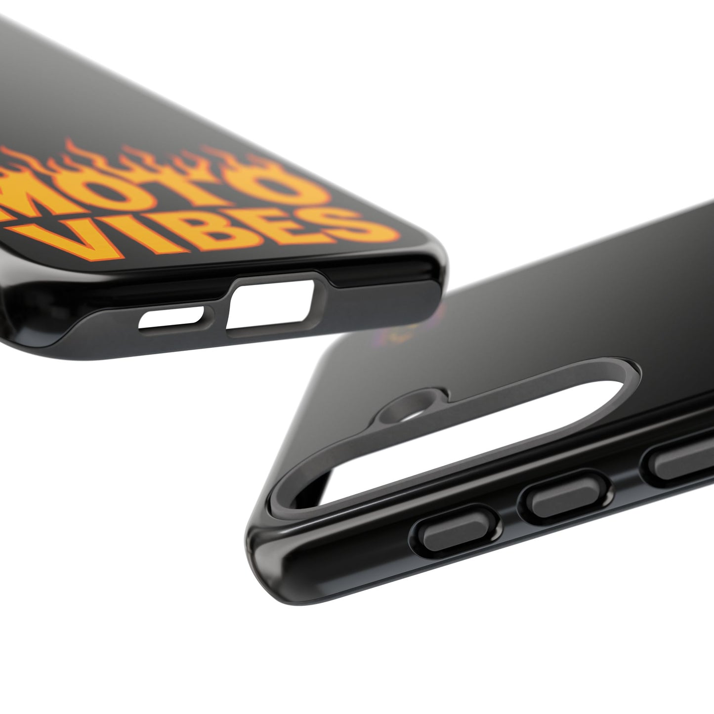 Moto Vibes Phone Case, Tough Phone Cover, Motorcycle Lover Gift, Biker Accessories, Flames Design, Cool Phone Protector