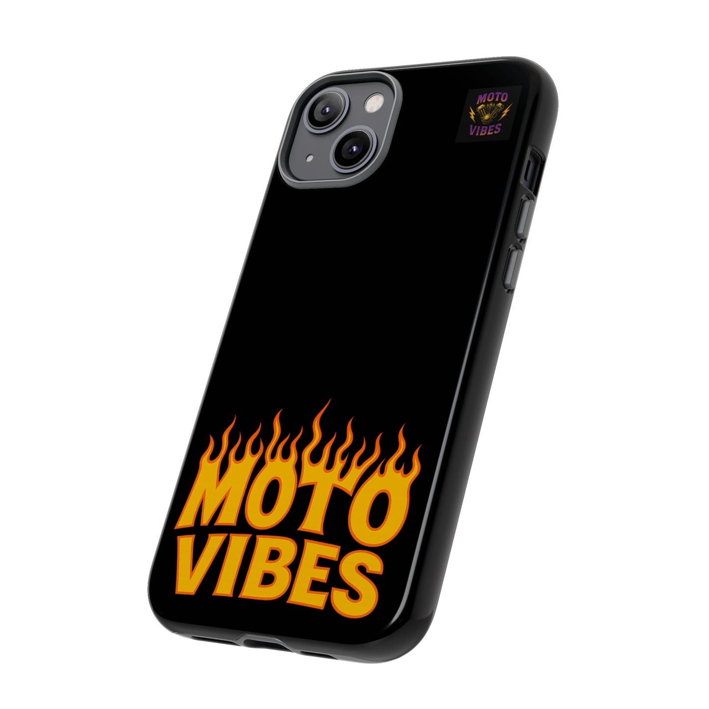 Moto Vibes Phone Case, Tough Phone Cover, Motorcycle Lover Gift, Biker Accessories, Flames Design, Cool Phone Protector