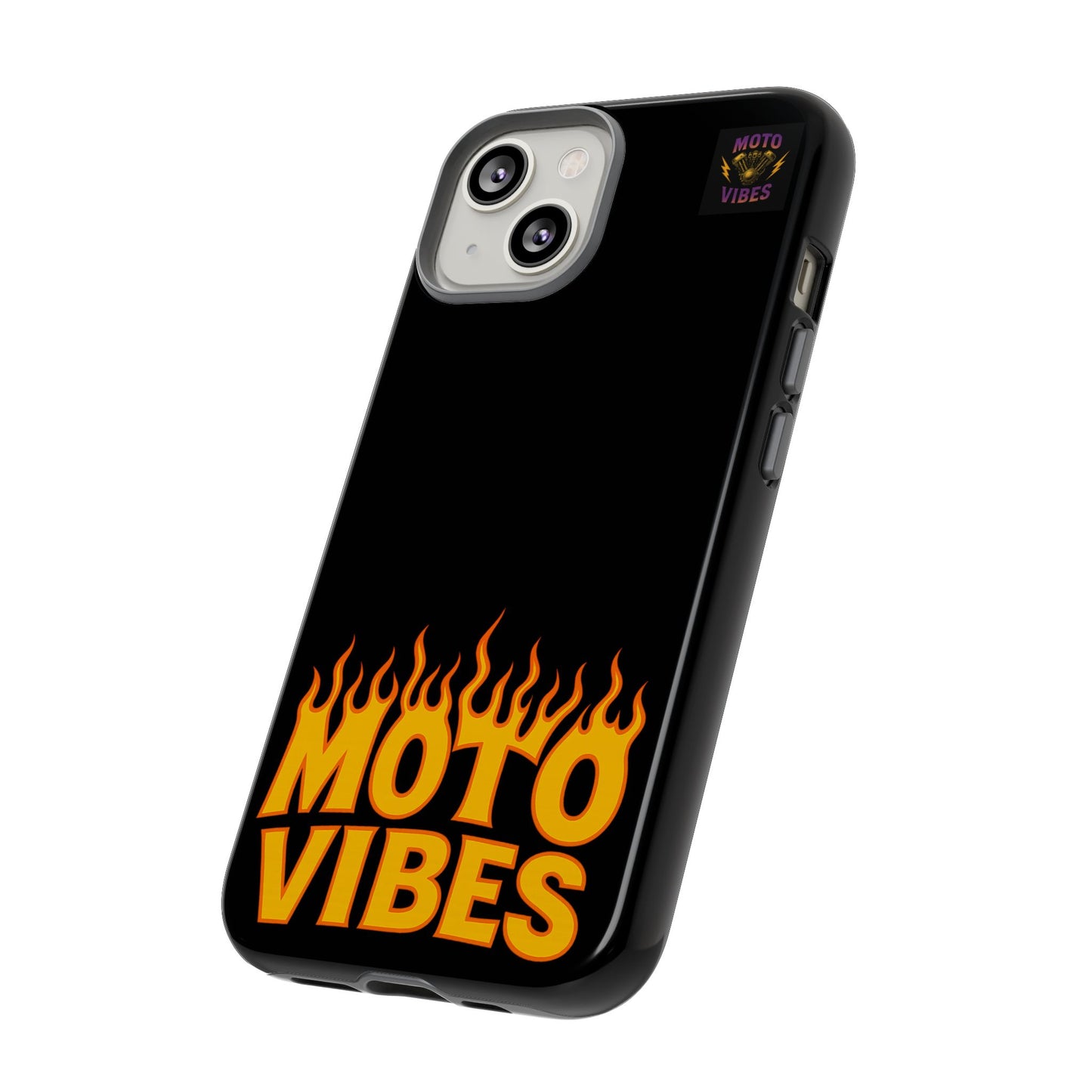 Moto Vibes Phone Case, Tough Phone Cover, Motorcycle Lover Gift, Biker Accessories, Flames Design, Cool Phone Protector
