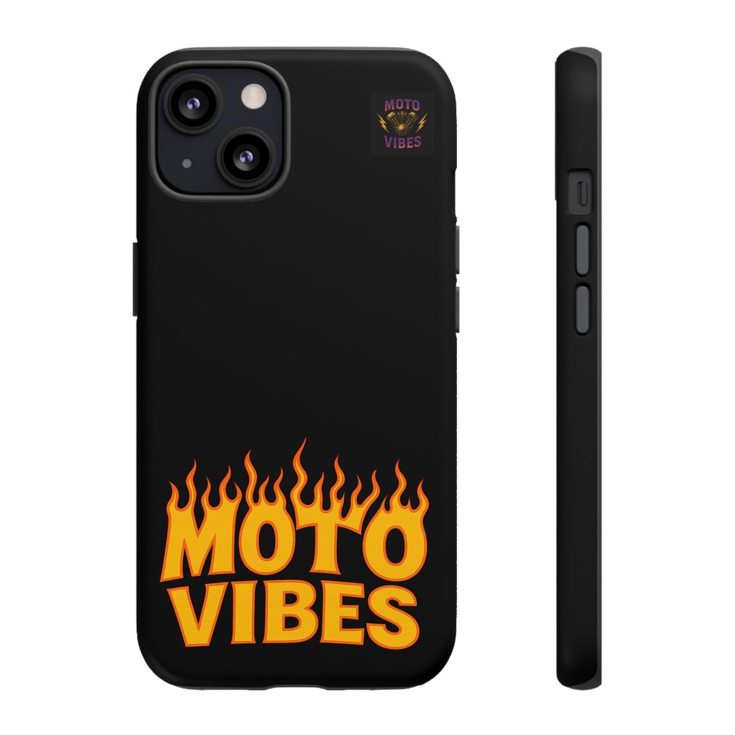 Moto Vibes Phone Case, Tough Phone Cover, Motorcycle Lover Gift, Biker Accessories, Flames Design, Cool Phone Protector