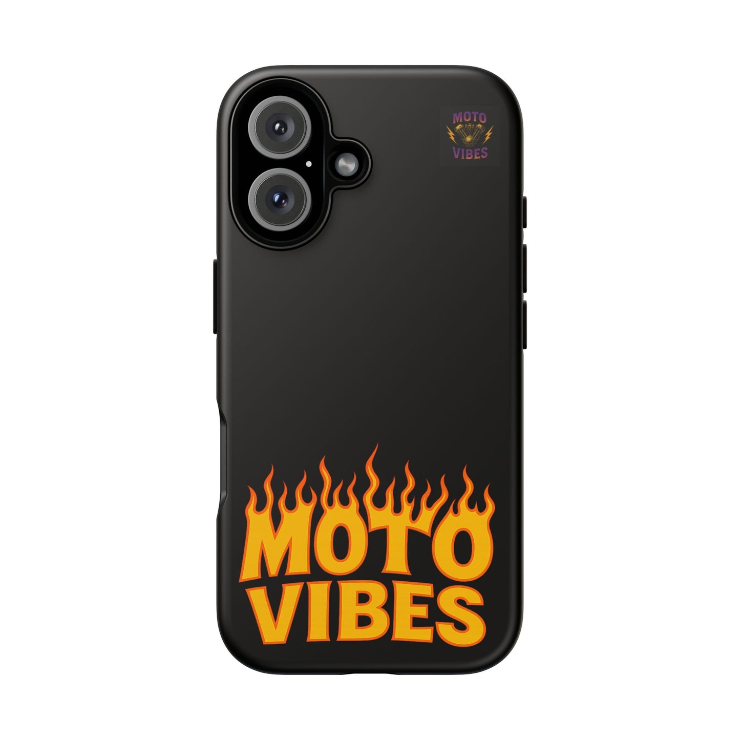 Moto Vibes Phone Case, Tough Phone Cover, Motorcycle Lover Gift, Biker Accessories, Flames Design, Cool Phone Protector