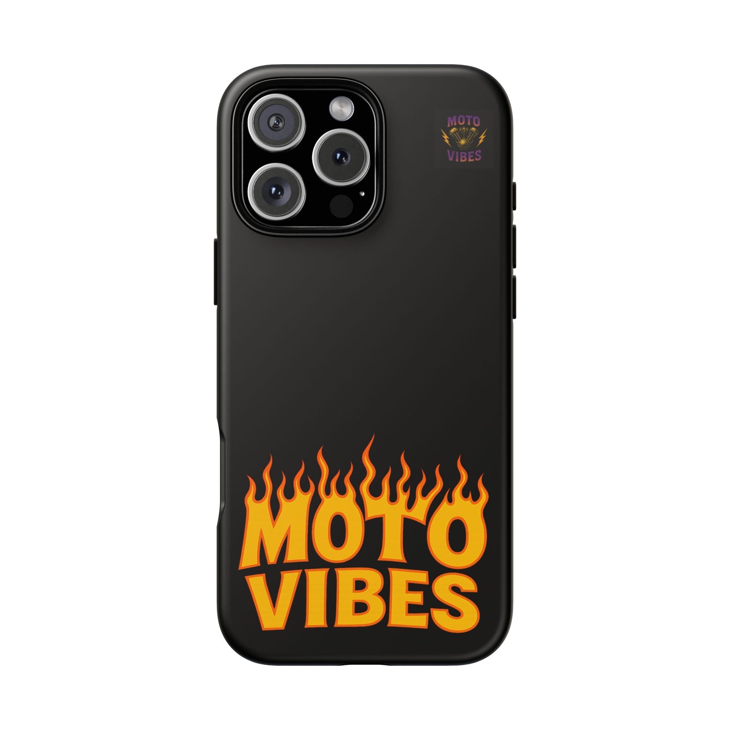 Moto Vibes Phone Case, Tough Phone Cover, Motorcycle Lover Gift, Biker Accessories, Flames Design, Cool Phone Protector