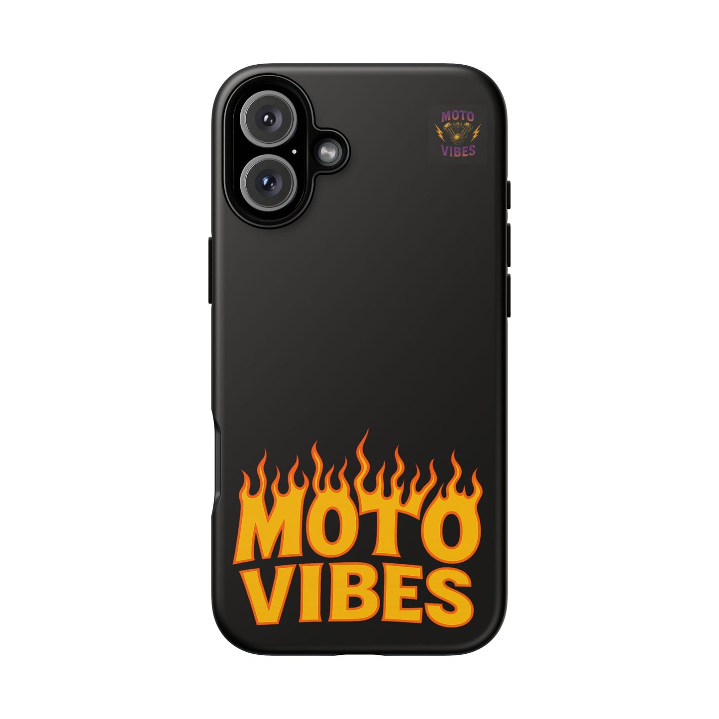 Moto Vibes Phone Case, Tough Phone Cover, Motorcycle Lover Gift, Biker Accessories, Flames Design, Cool Phone Protector