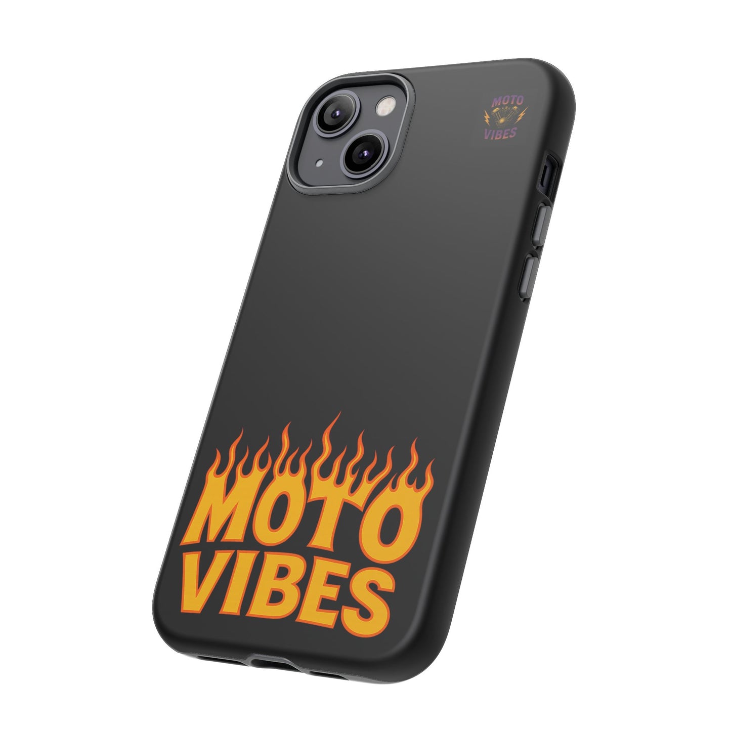 Moto Vibes Phone Case, Tough Phone Cover, Motorcycle Lover Gift, Biker Accessories, Flames Design, Cool Phone Protector