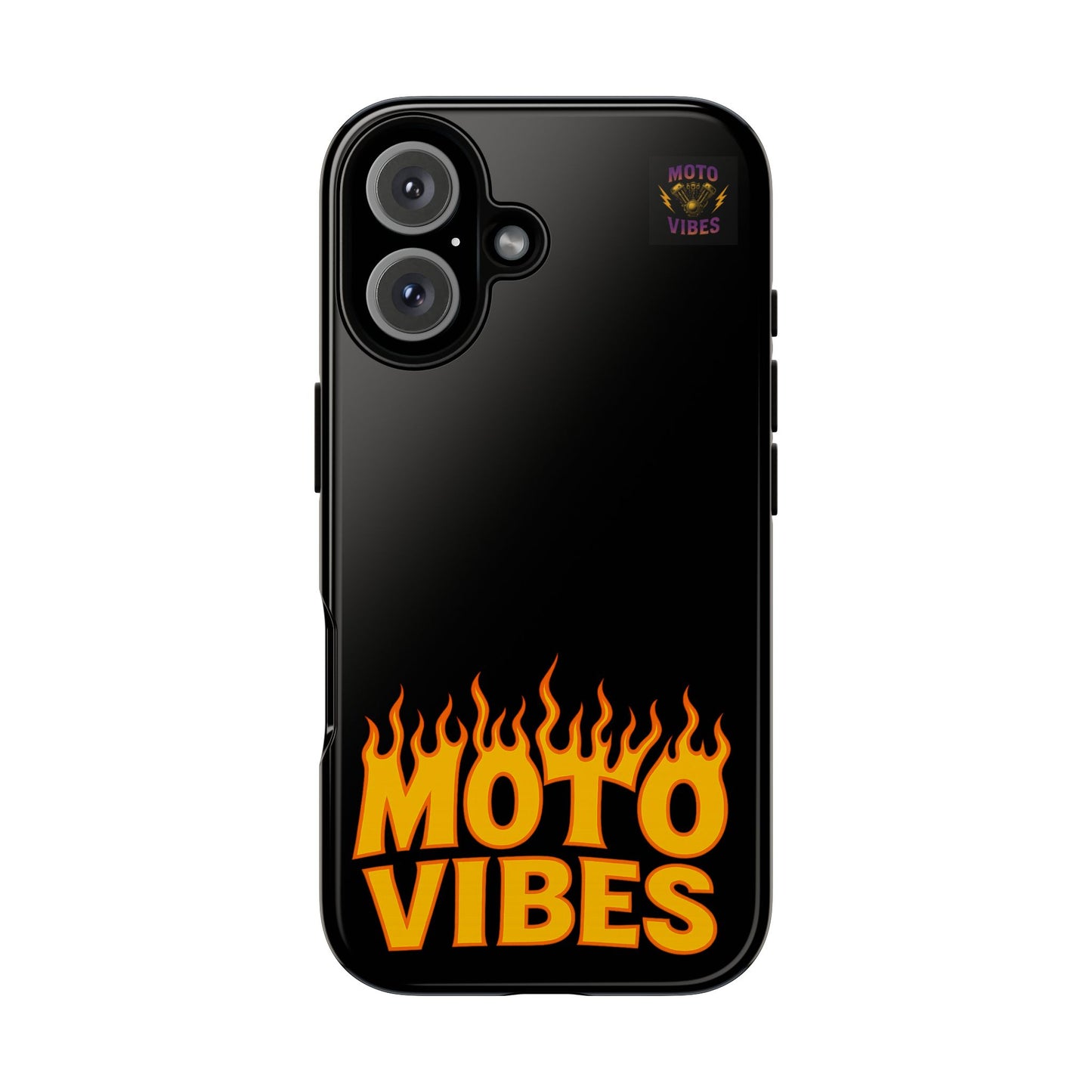 Moto Vibes Phone Case, Tough Phone Cover, Motorcycle Lover Gift, Biker Accessories, Flames Design, Cool Phone Protector