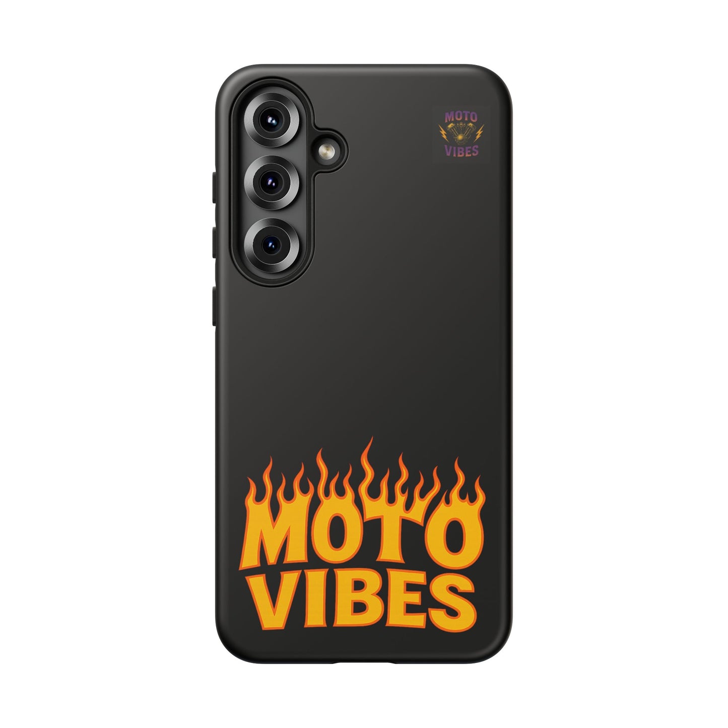 Moto Vibes Phone Case, Tough Phone Cover, Motorcycle Lover Gift, Biker Accessories, Flames Design, Cool Phone Protector