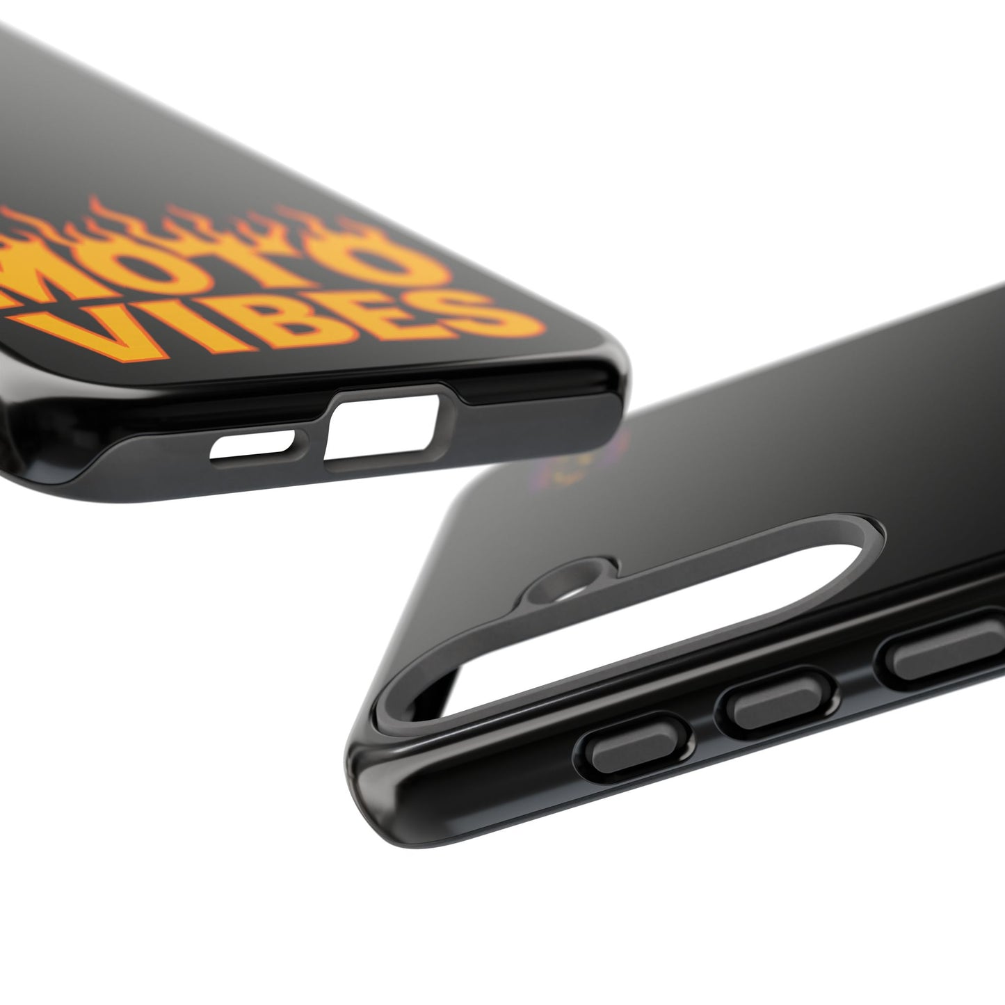 Moto Vibes Phone Case, Tough Phone Cover, Motorcycle Lover Gift, Biker Accessories, Flames Design, Cool Phone Protector